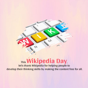 Happy Wikipedia Day Wishes Images, Poster, Banner and Social Media Post Free Download 4 Happy Wikipedia Day quotes